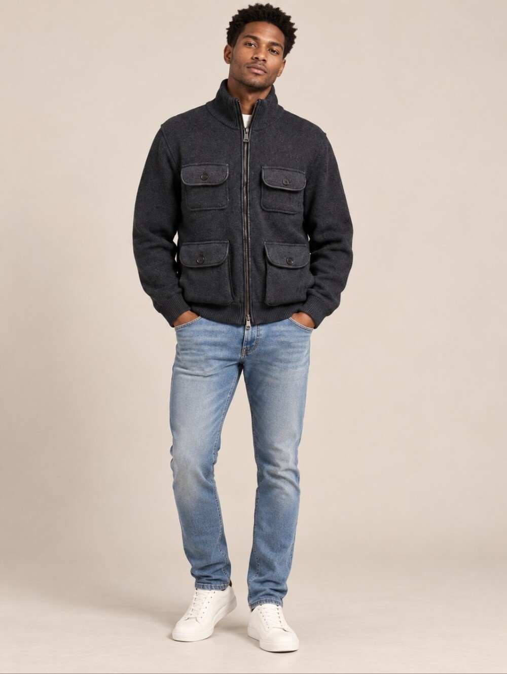 Burberry Wool Blend Utility Jacket Mens XL NWT Charcoal Field Coat